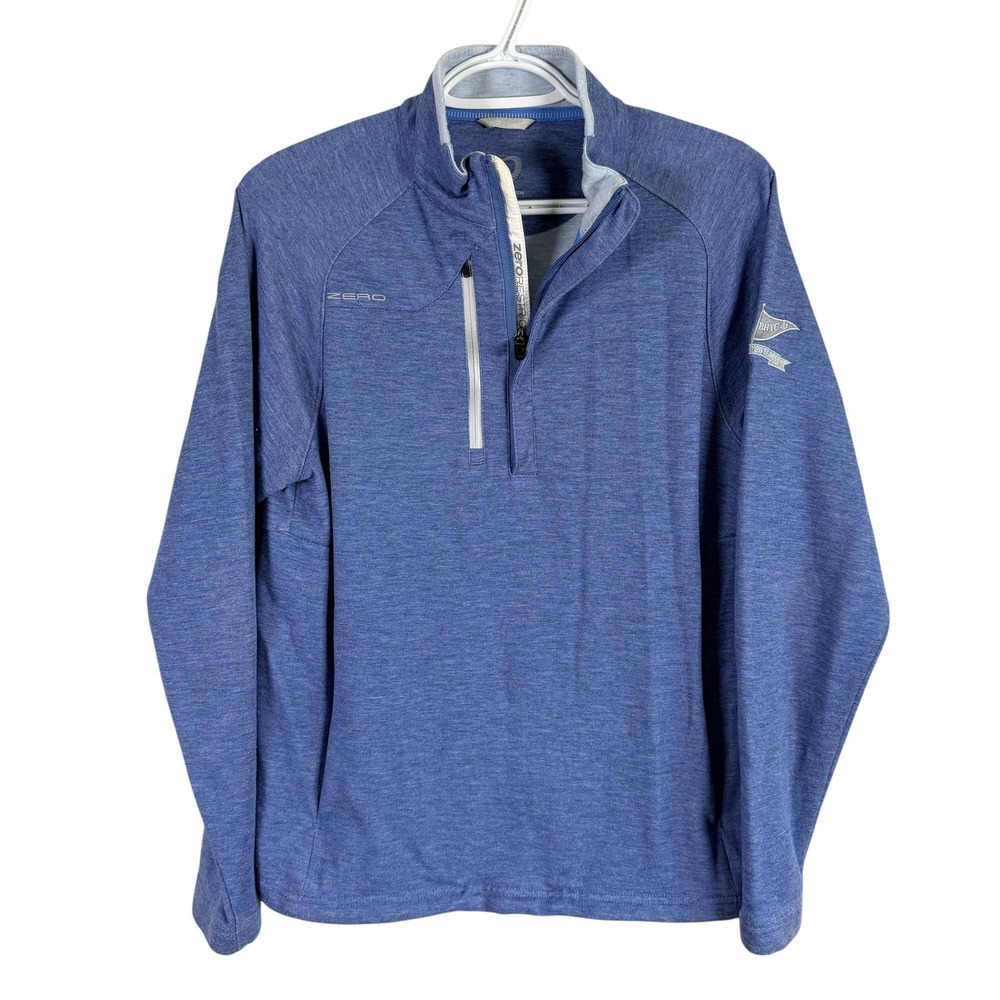 Zero Restriction Tour Series 1/4 Zip Pullover Mens S Blue Performance LongSleeve